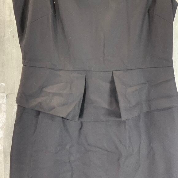 J.CREW Women's Black Solid Crewneck Short Sleeve Dress SZ 10 - Picture 4 of 9